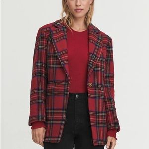 Something Navy Marley Plaid Blazer- NWT size XXs
